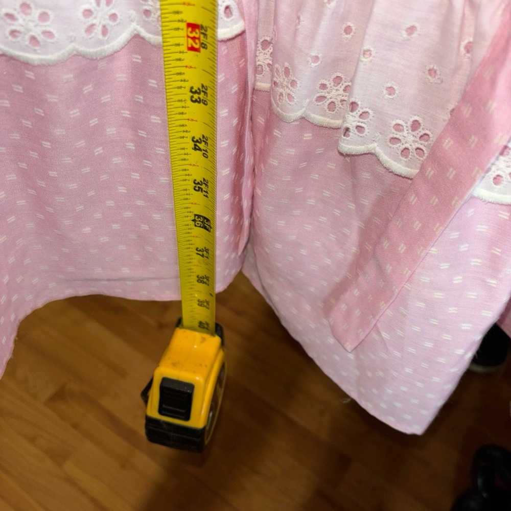 Pink Eyelet Ruffle Maxi Dress - Picture 3 of 6